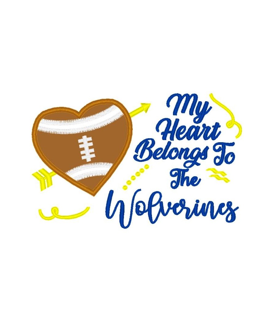 Wolverines Heart Saying