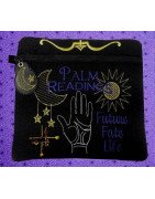 In Hoop Lined Palm Reader Zipper Tote