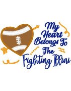 Fighting Illini Heart Design