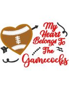 Gamecocks Heart Design 