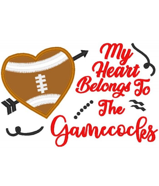 Gamecocks Heart Design 