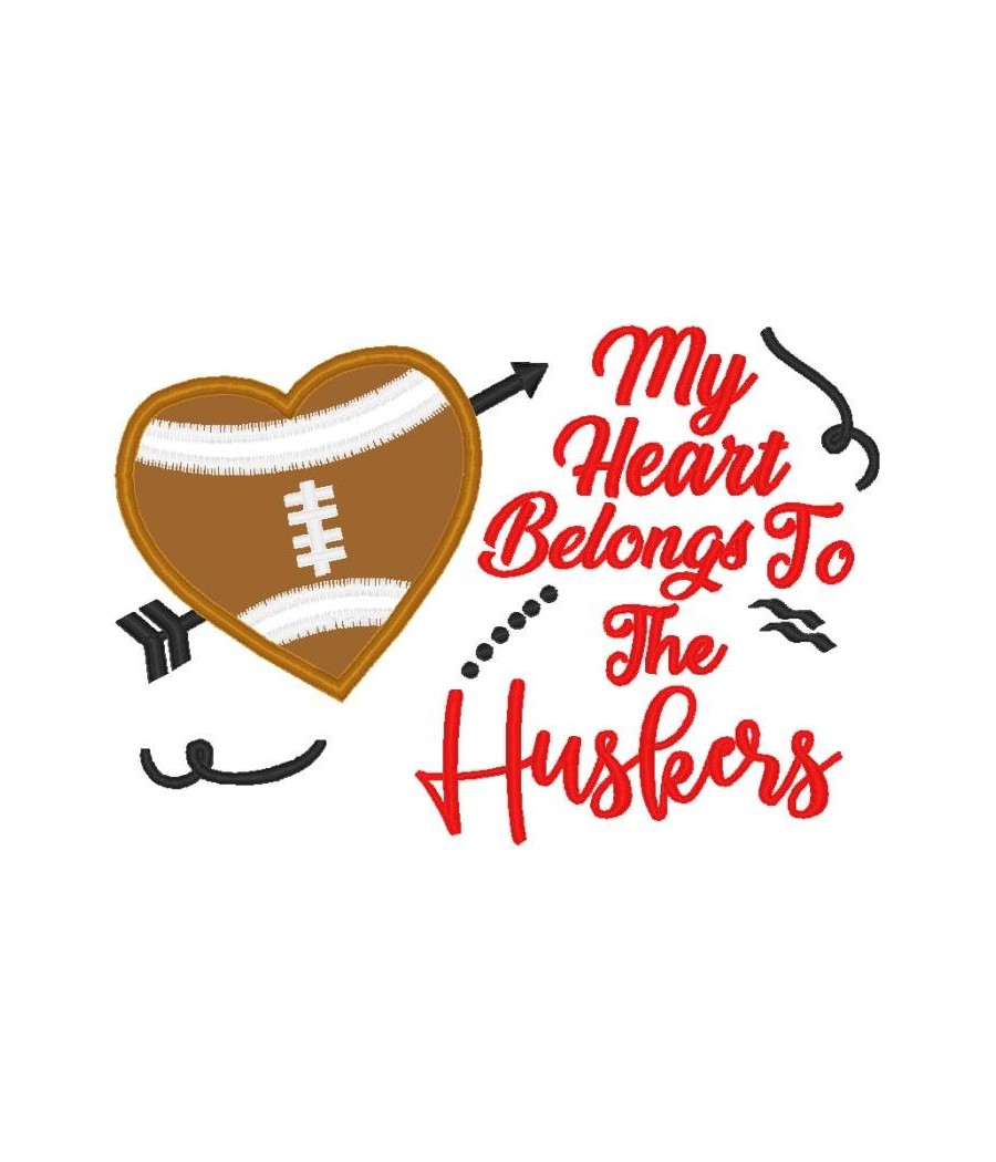 Huskers Heart Design