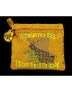 In Hoop Lined Scare Children Zipper Tote
