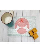 In Hoop Mistletoe Mug Rug