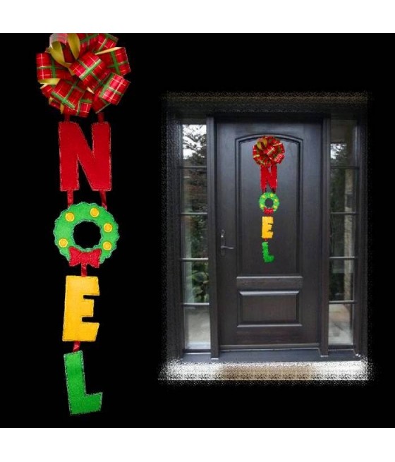 In Hoop Noel Christmas Door Hanger