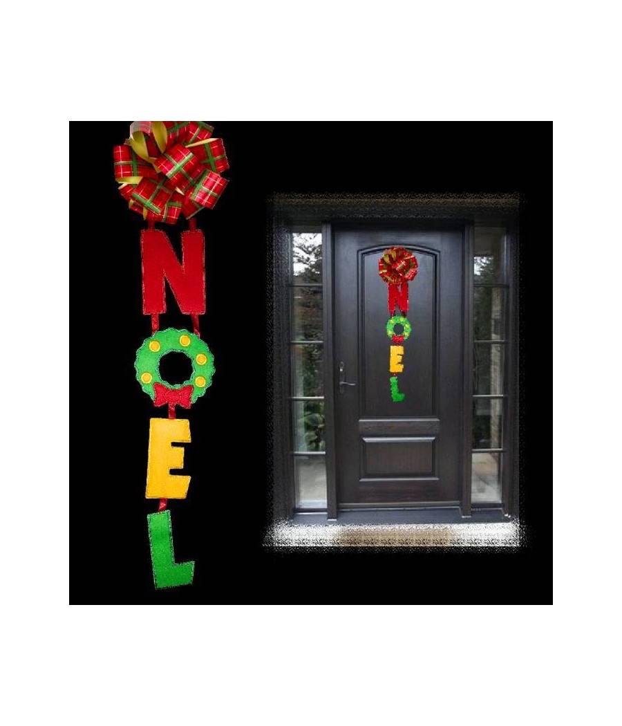 In Hoop Noel Christmas Door Hanger