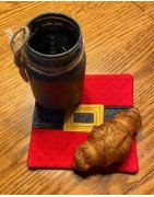 In Hoop Santa Belt Mug Rug 