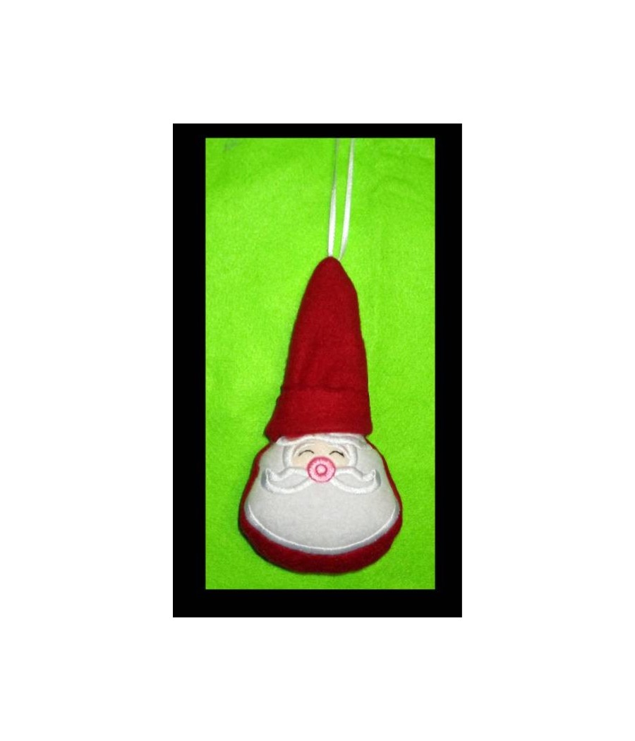 In Hoop Santa Ornament with Hat
