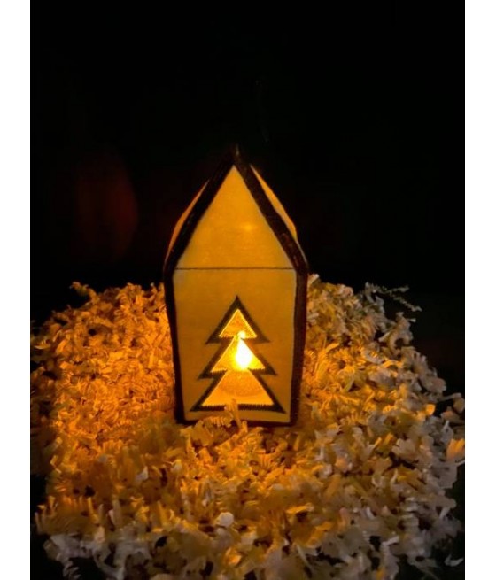 In Hoop Christmas Tree Tealight Candle Holder