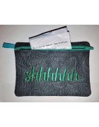 In Hoop Shhhh Lined Zipper Tote
