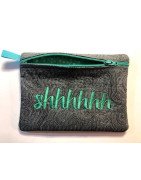 In Hoop Shhhh Lined Zipper Tote