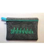 In Hoop Shhhh Lined Zipper Tote