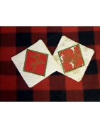 In Hoop Full Body Reindeer Mug Rug