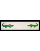 Mini Monograms Alligators with Flower