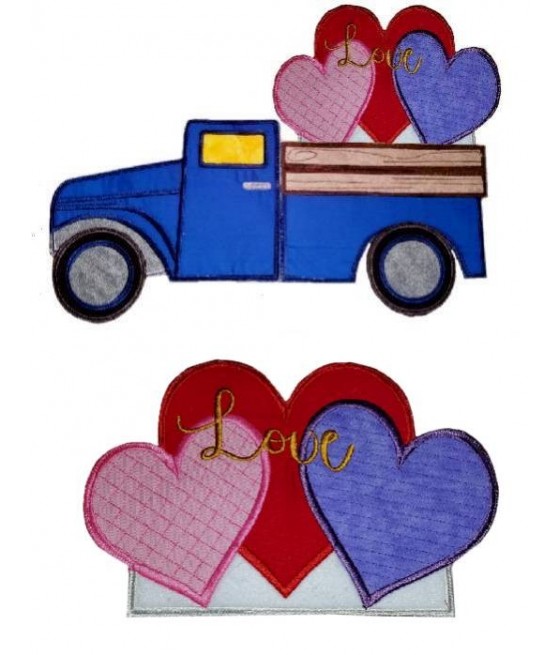 In Hoop Love Hearts for Interchangeable Truck