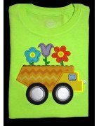 Applique Dump Truck with Flowers