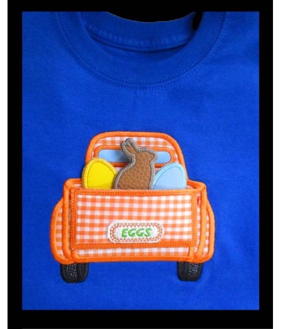 In Hoop Tailgate Bunny and Eggs Truck