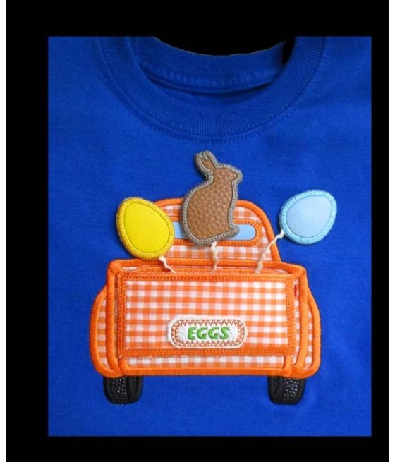 In Hoop Tailgate Bunny and Eggs Truck