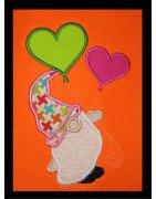 Gnome Hearts Applique