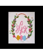 Egg Shaped Floral Frame