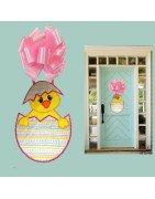In Hoop Hatched Chick Door Hanger