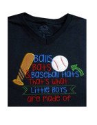 Bats and Balls Boy Applique
