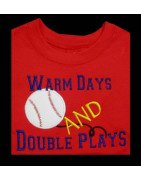 Warm Days Baseball Applique