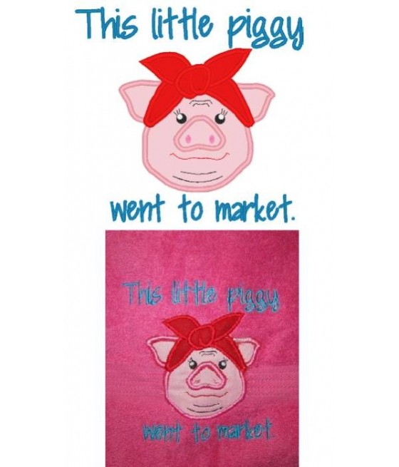 Piggy Market Applique 