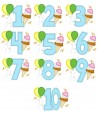 Ice Cream and Balloon Numbers BX Font