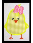 Cute Applique Baby Girl Chick