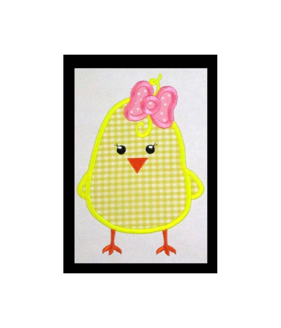 Cute Applique Baby Girl Chick