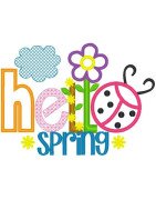 Hello Spring Applique 