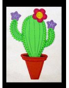 Flowering Cactus Applique