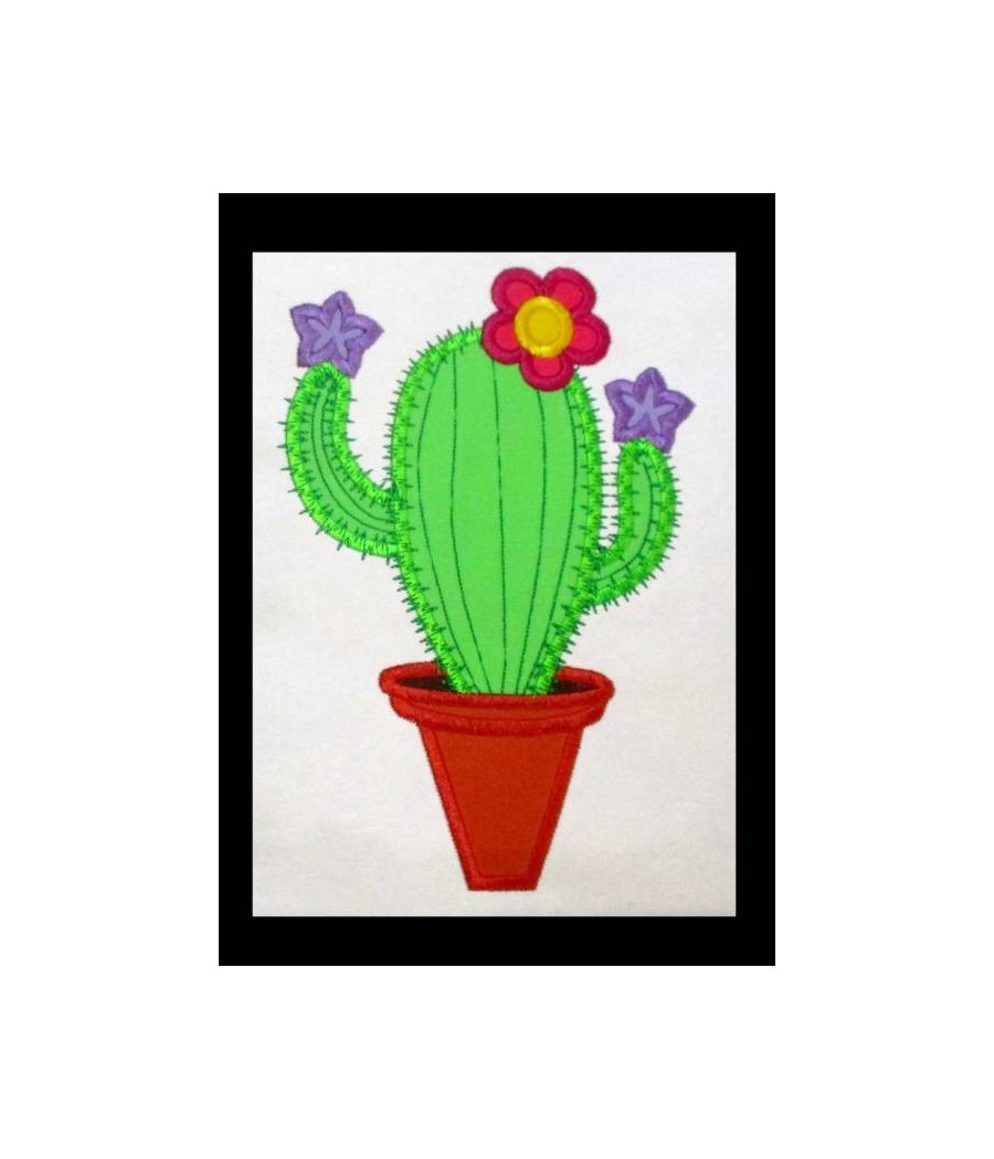 Flowering Cactus Applique