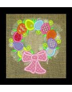 Applique Egg Wreath 