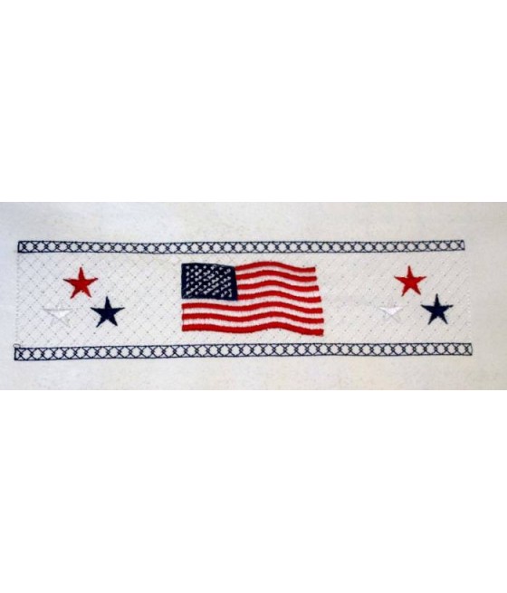 Faux Smocking Flag and Stars