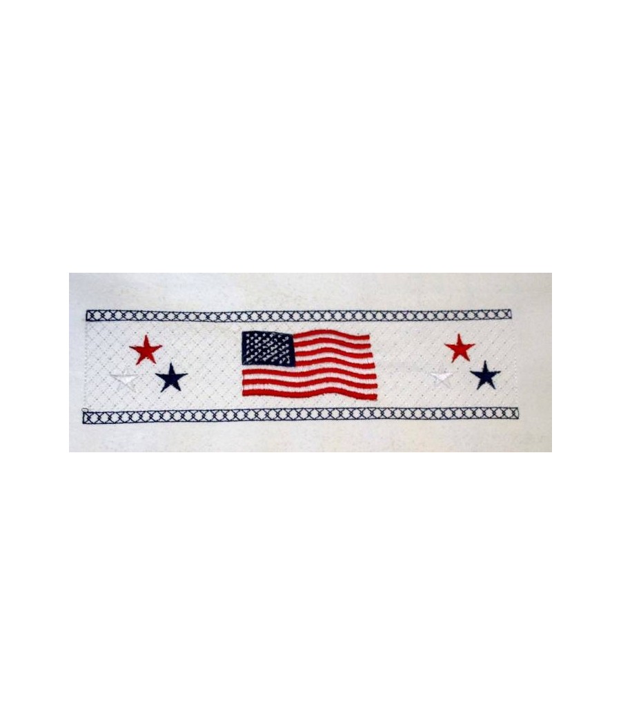 Faux Smocking Flag and Stars