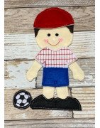 In Hoop Flat Doll Soccer Clothing Set