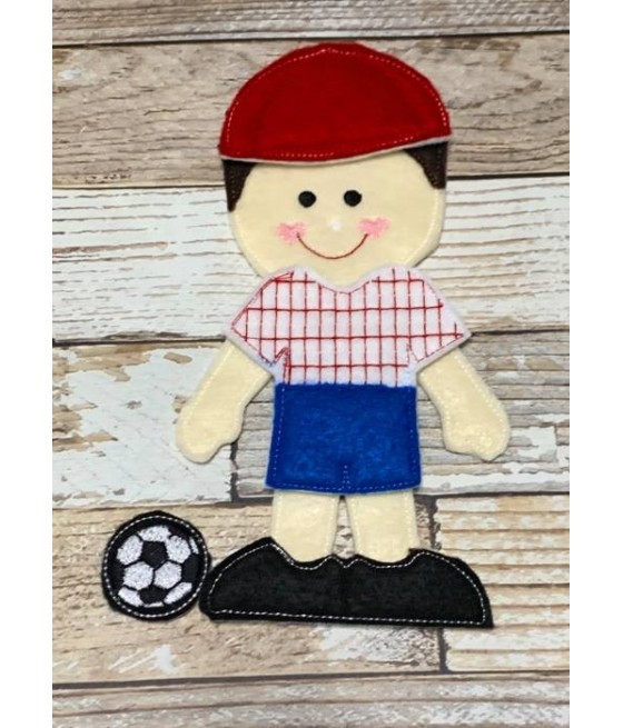 In Hoop Flat Doll Soccer Clothing Set
