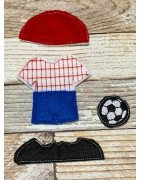 In Hoop Flat Doll Soccer Clothing Set