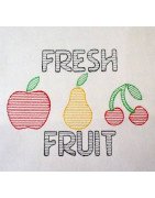 Line Art Fresh Fruit