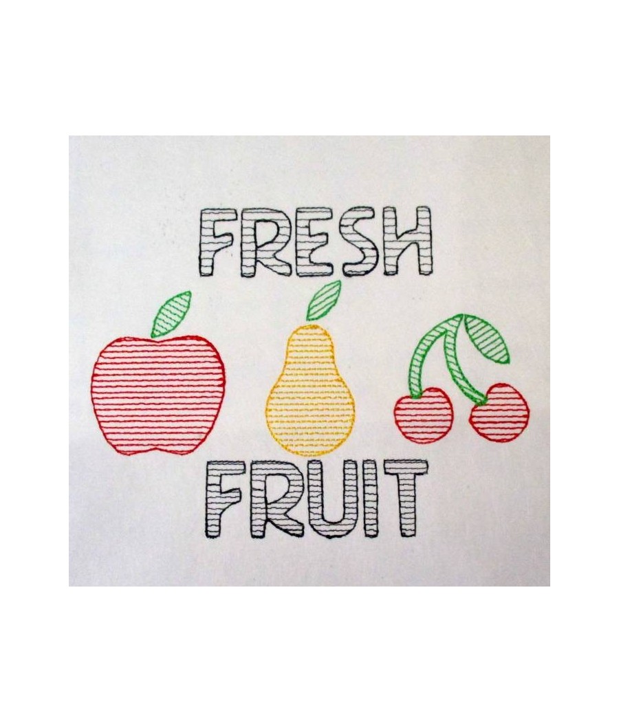 Line Art Fresh Fruit