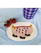 In Hoop Mug Rug Watermelon and Ants