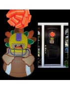 In Hoop Turkey Football Door Hanger
