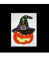 Applique Pumpkin with WitchHat