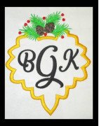 Pine Cone Frame with Bow