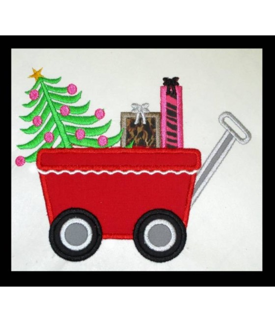 Applique Wagon with Tree