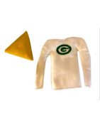 In Hoop Elf Costume Cheesehead hat and Shirt
