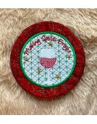 In Hoop Making Spirits Bright Mug Rug