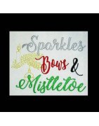Sparkles Bows and Mistletoe Saying